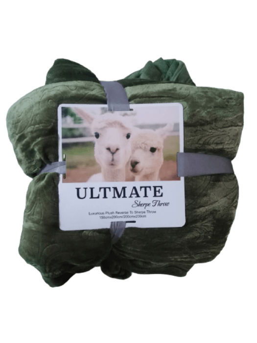 SMTE Ultimate Sherpe Throw - Green with keychain