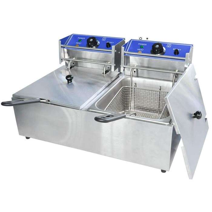 SMTE DH - 6L + 6L Double Pan Deep Fryer with Dry Boil & Overheat Protect with keychain