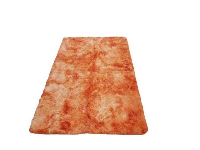 SMTE Orange and White 2 Tone Rug / Carpet - 150cm x 200cm with keychain