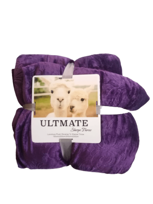 SMTE Ultimate Sherpe Throw - Purple with keychain