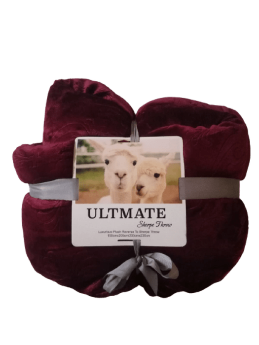 SMTE Ultimate Sherpe Throw - Red with keychain