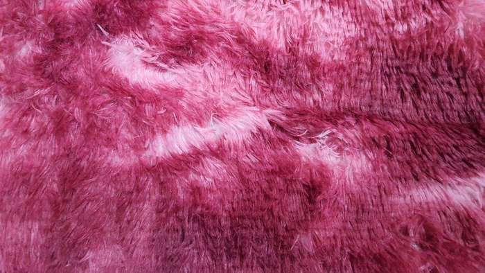 SMTE Fluffy Non Slip Rug 1.5 by 2 meter - Pink White with keychain
