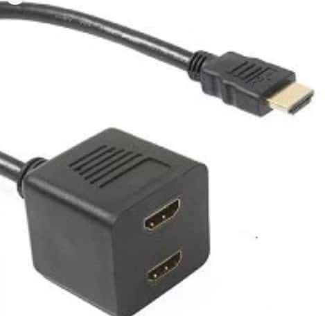 HDMI MALE TO 2 X HDMI FEMALE ADAPTER
