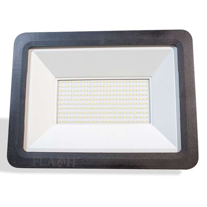 FLASH High Power Slim SMD LED 200W Floodlight Daylight 6000K Matt Black