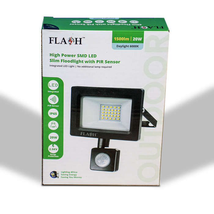 FLASH LED Floodlight with Daylight Sensor 6000K