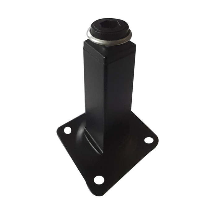 ROCO Adjustable Table Leg With Square Black Plate 100mm x 25mm