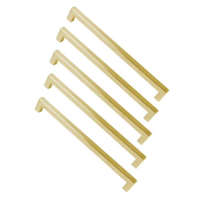 ROCO Cupboard Handle Bar Hollow Square Brushed Brass 160mm ( 5 Pack )