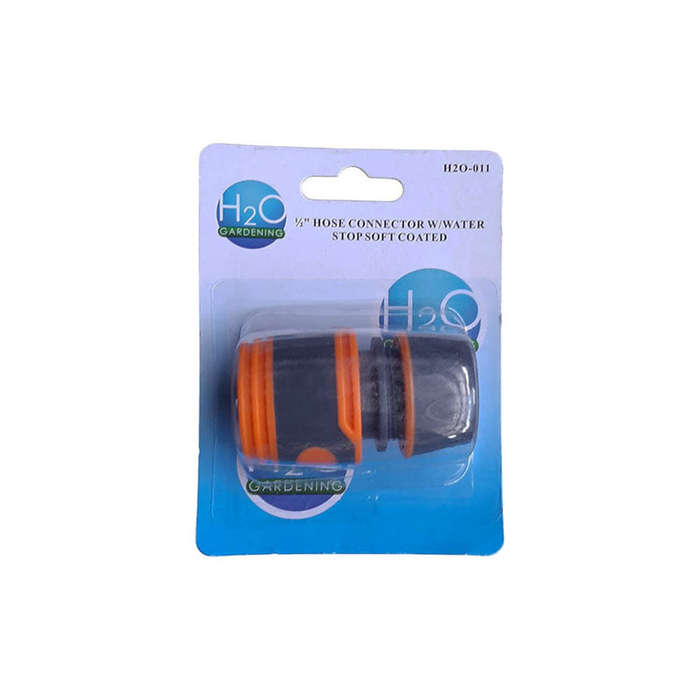 H20 Garden Hose Connector 1/2" Stop And Soft Grip