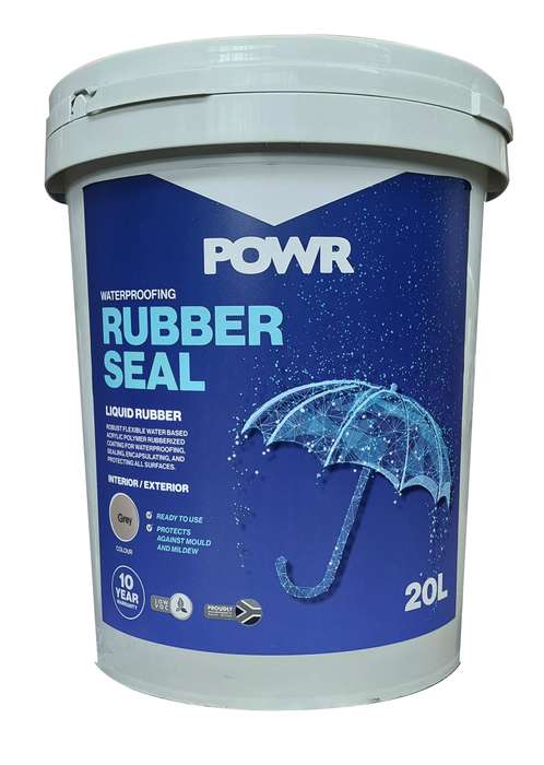 POWR Rubber Seal Waterproofing Coating Light Grey 20 Litre
