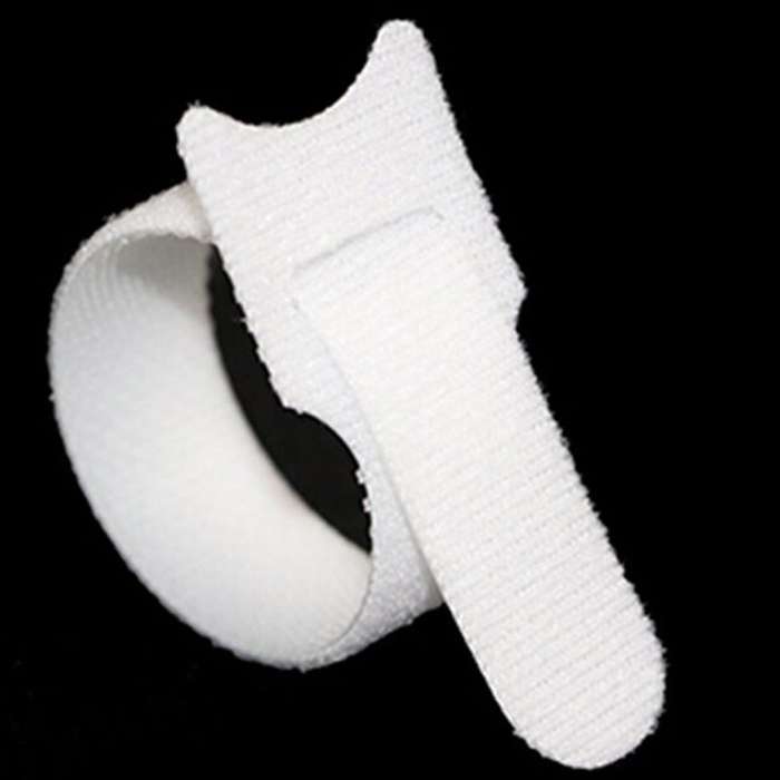 RUWAG Magic Reusable Velcro Cable Ties White 12.5mm x 300mm  ( Pack of 10 )