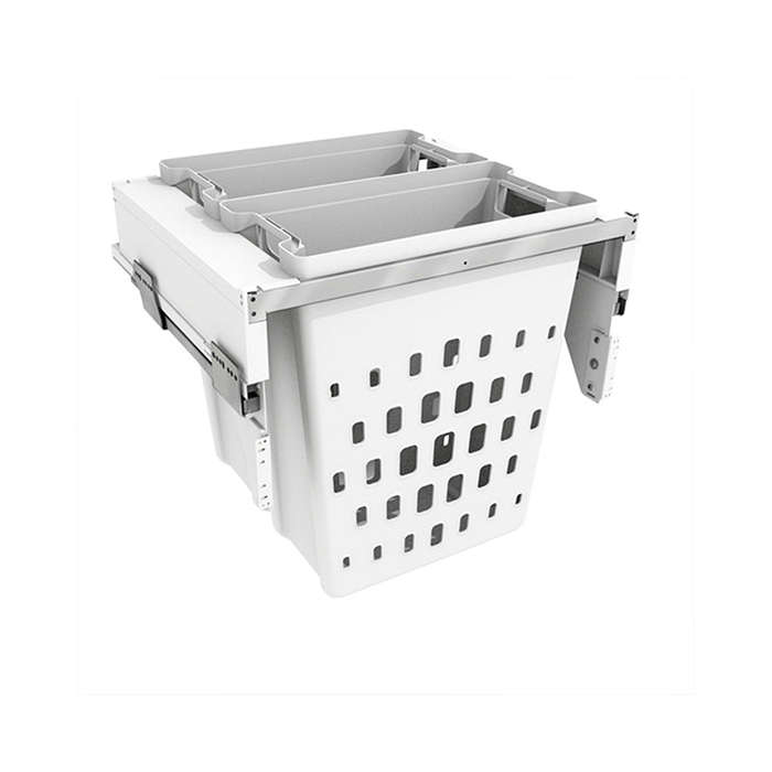 ROCO Pull Out Laundry Bin (600mm Base) White 80 Litre