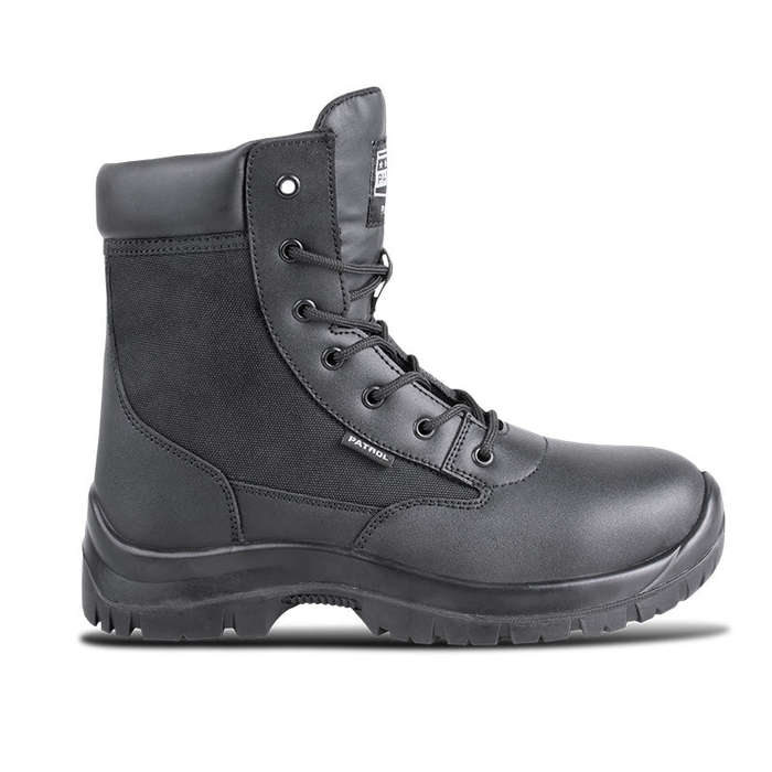 PATRIOT Patrol 8-Inch Safety Soft Toe Boots Padded Black
