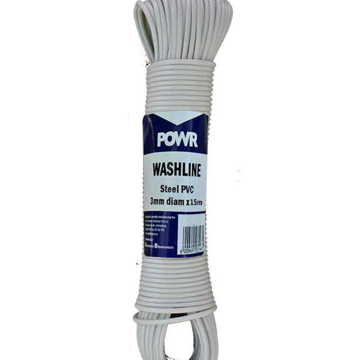 POWR Wash Line Steel PVC Coat 15m