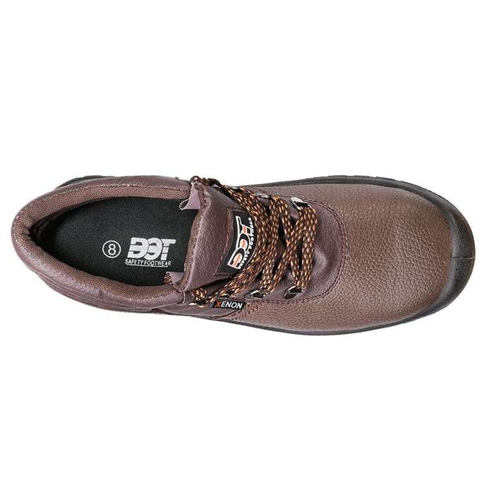 DOT Xenon Oil/Acid Safety Shoe With Duel Density PU SABS Brown