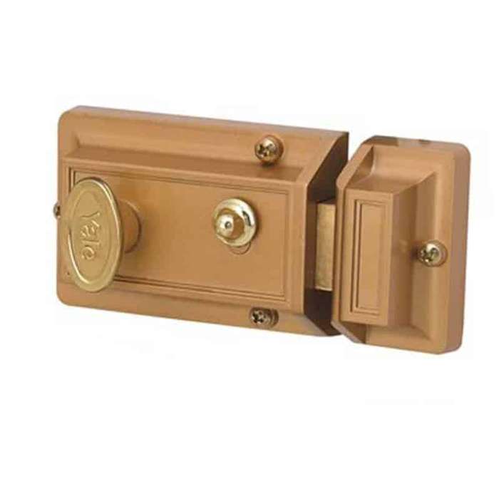 YALE Night Latch Complete With Cylinder Blister