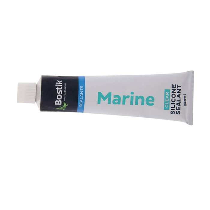 BOSTIK Marine Clear Silicone Sealant - 90ml Tube