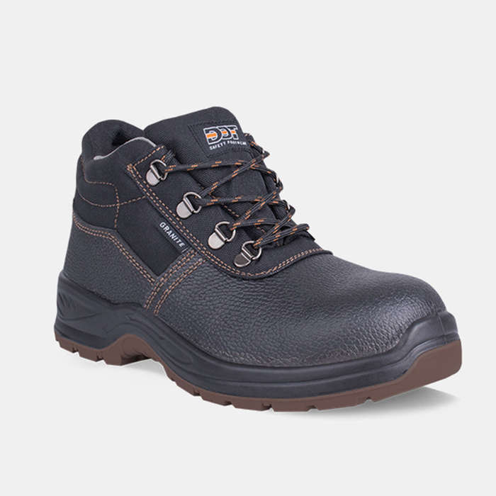 DOT Safety Boot Granite Oil And Acid Steel Toe Black SABS