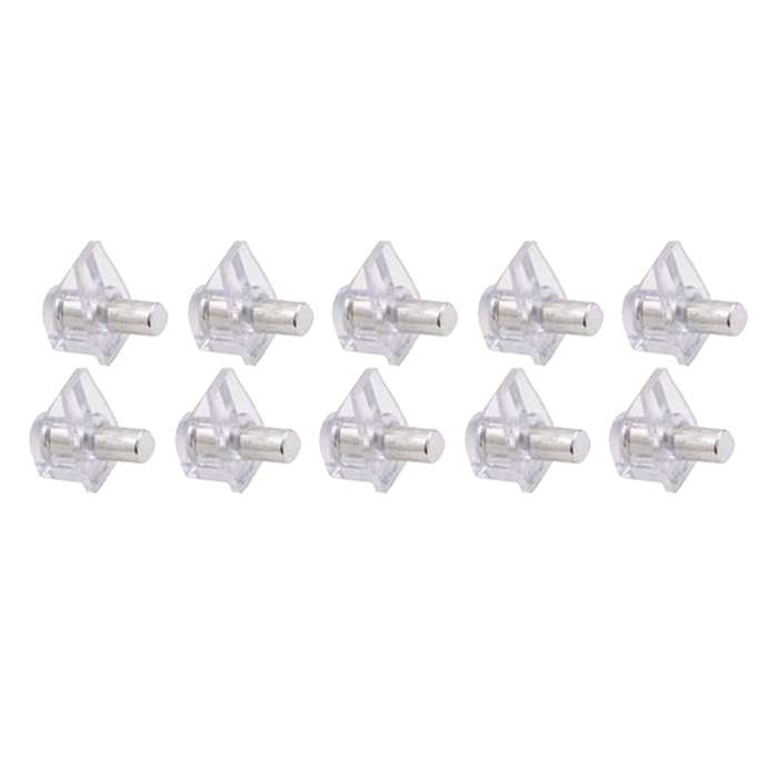 ROCO Prepack Shelf Support Clear With Steel Pin ( 10 Per Pack )
