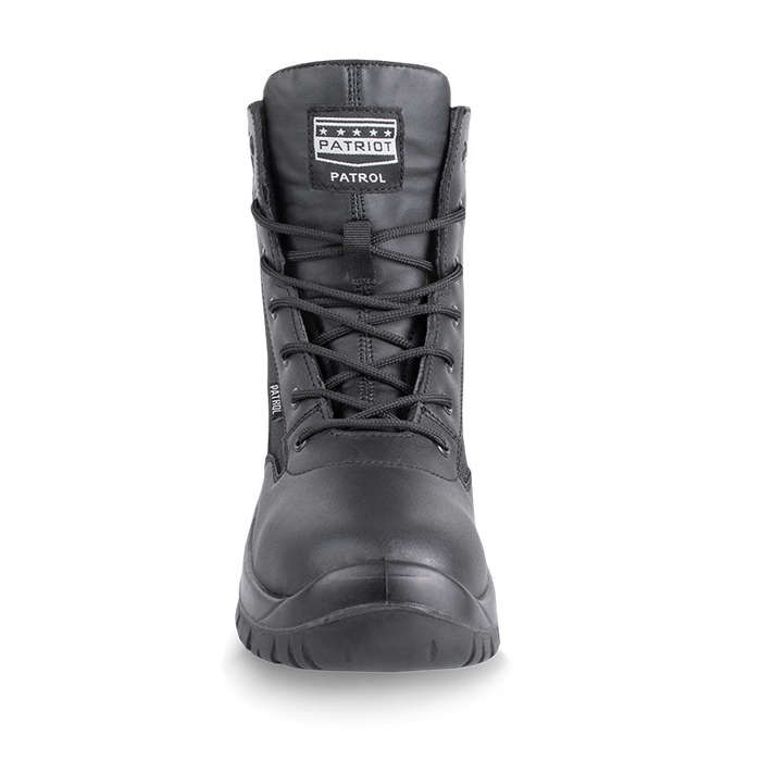 PATRIOT Patrol 8-Inch Safety Soft Toe Boots Padded Black