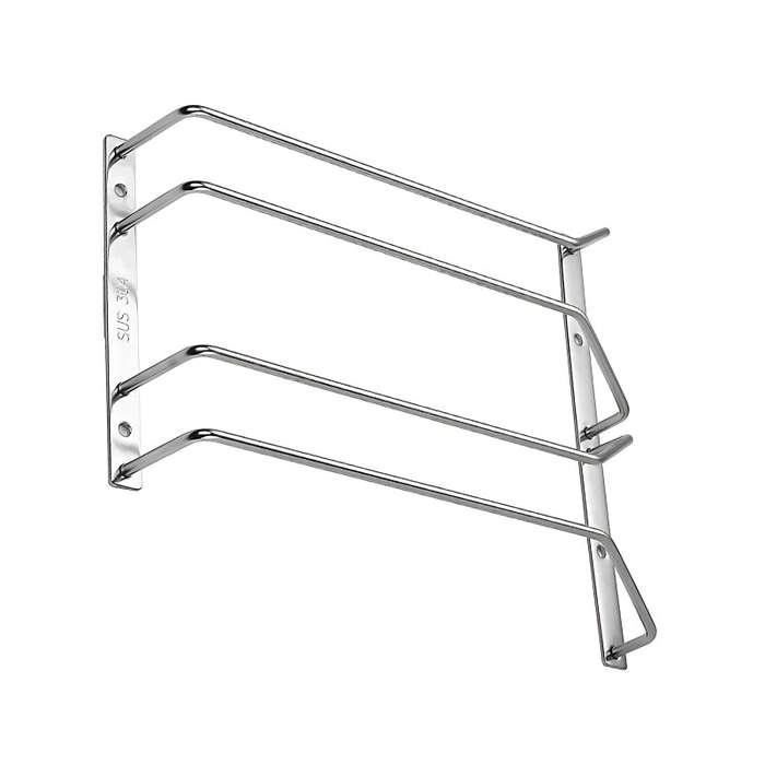 ROCO Wine Glass Holder Chrome 2 Layer For 6 Glasses