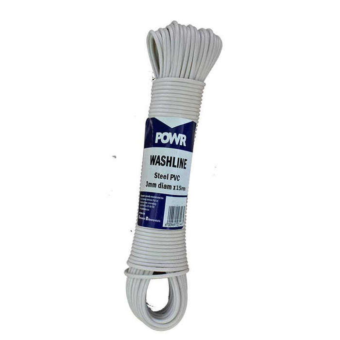 POWR Wash Line Steel PVC Coat 15m