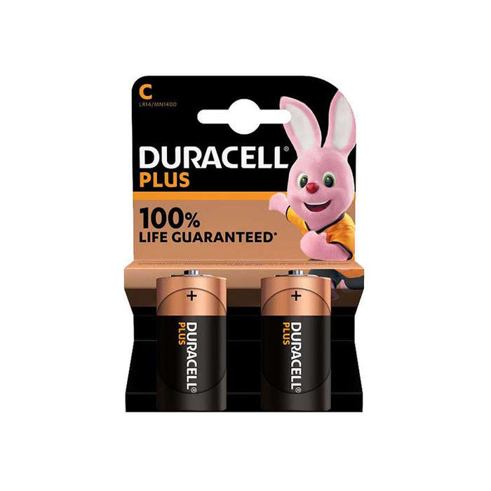 DURACELL Battery Plus C Applian 2's 1.5v Mn1400b2