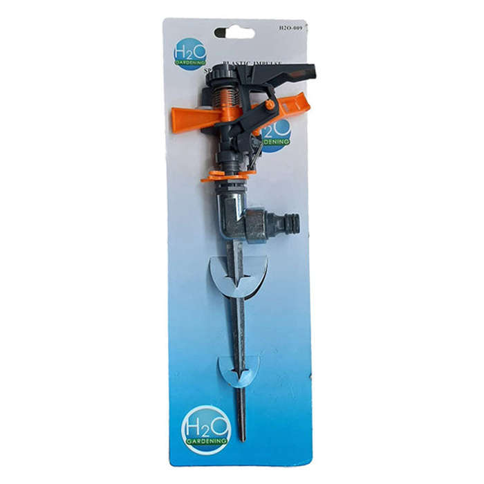 H20 Garden Sprinkler Impulse Durable Plastic Head On Spike Adjustable