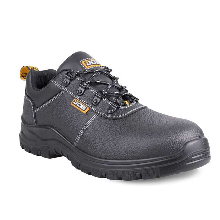 JCB Chukka Lo Safety Shoes Leather Slip Resistant Black