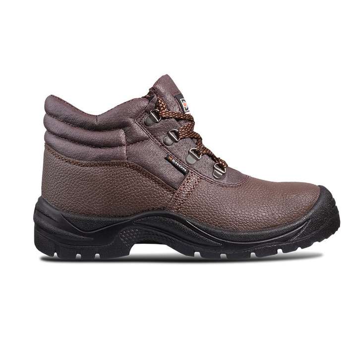 DOT Xenon Oil/Acid Safety Shoe With Duel Density PU SABS Brown
