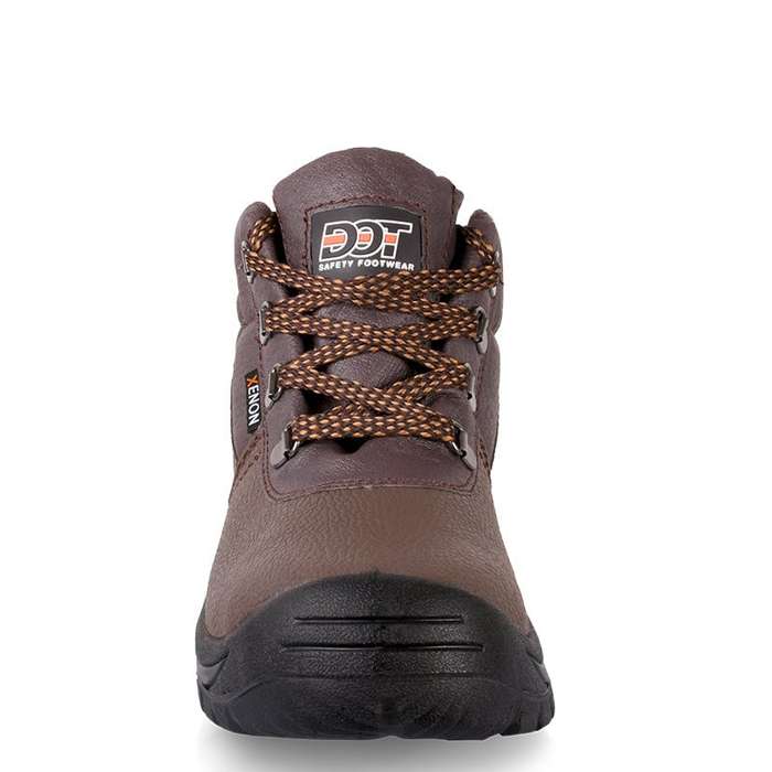 DOT Xenon Oil/Acid Safety Shoe With Duel Density PU SABS Brown
