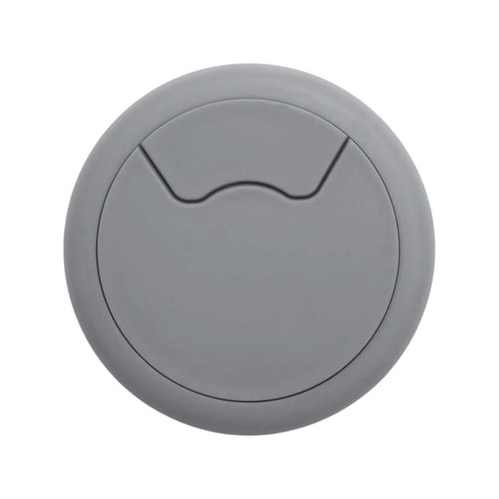 ROCO Round Cable Management Desk/Counter Port Grey 64mm