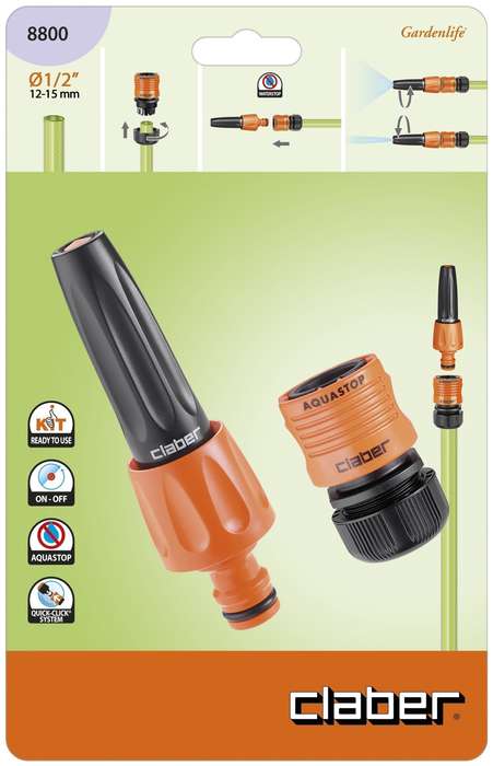 CLABER 2 Piece Set With Adjustable Spray Nozzle