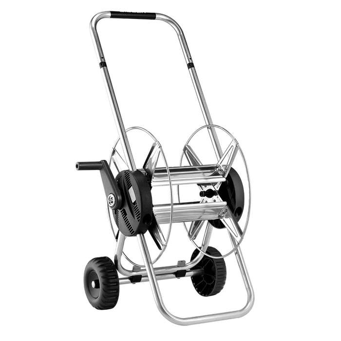 CLABER Metal Compact Hose Pipe Cart (Capacity 1/2" 60m, 3/4" 30m)