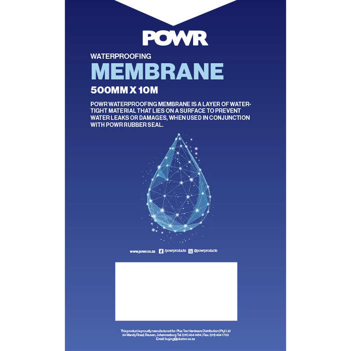 Membrane Tape Prem Grade 500mm X 10mt Powr