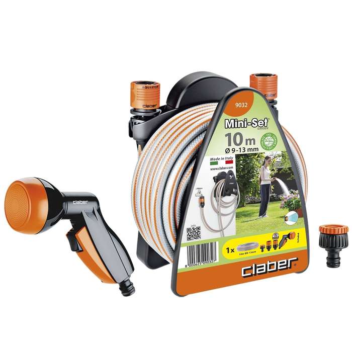 CLABER Kit Mini Set With Hose Pipe And Reel 10m