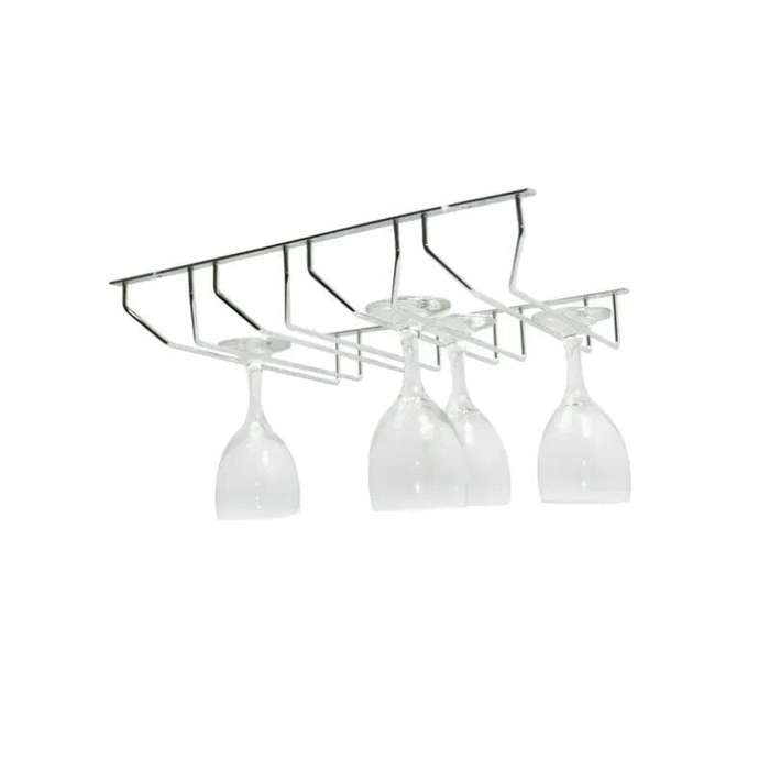 ROCO One Row Wine Glass Holder Chrome For 3 Glasses
