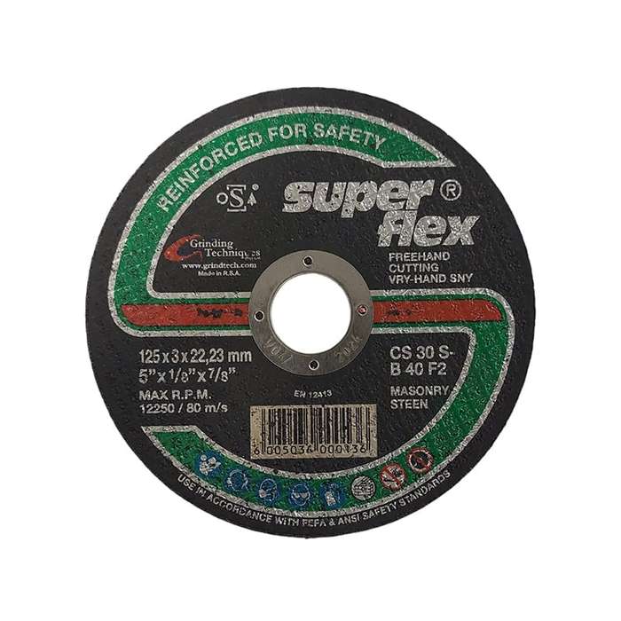 Superflex Abrasive Stone Cutting Disc 125mm*3mm*22.2mm