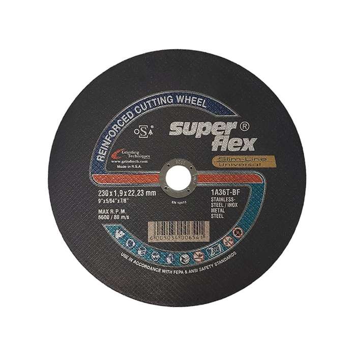 Superflex Abrasive Slimline Steel Cutting Disc 230x1.9x22.2mm