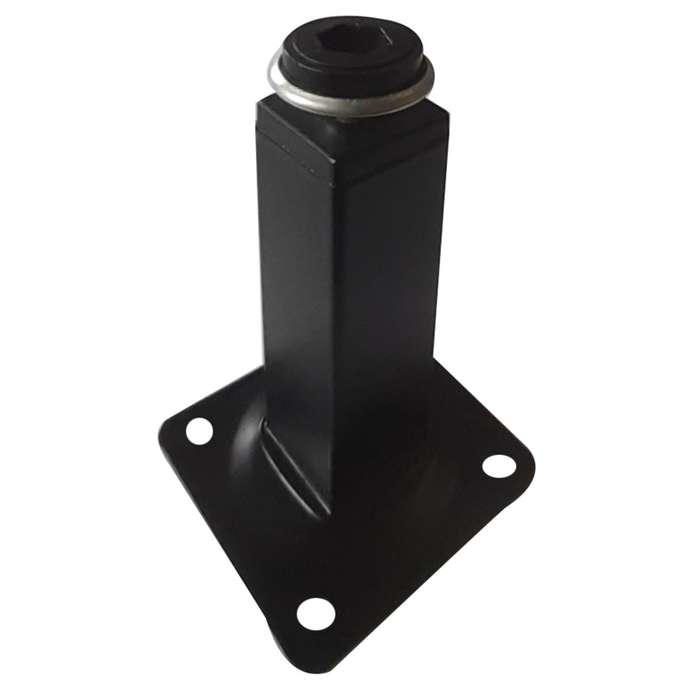 ROCO Adjustable Table Leg With Square Black Plate 100mm x 25mm