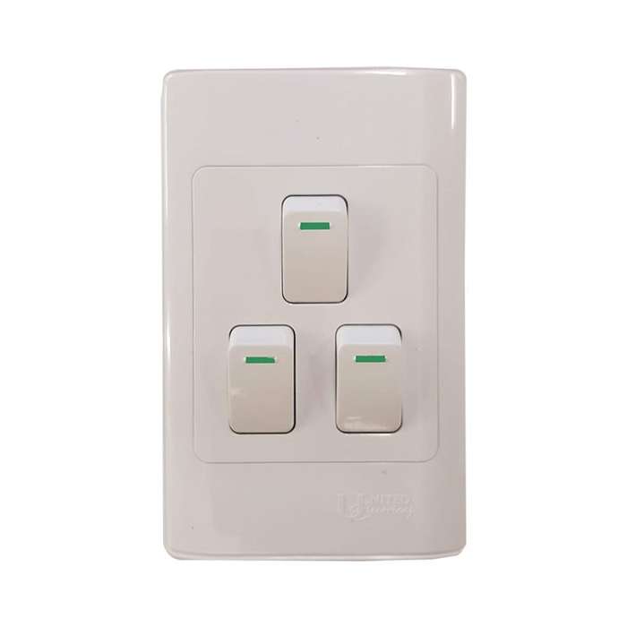 United Electrical 3 Lever One Way Switch 50x100
