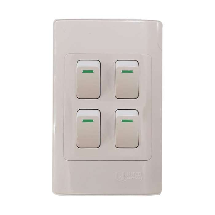United Electrical 4 Lever One Way Switch 50x100