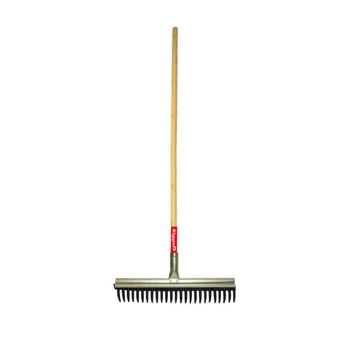 RIGGER Garden Rake Rubber Economy With Wooden Handle