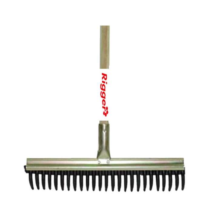 RIGGER Garden Rake Rubber Economy With Wooden Handle