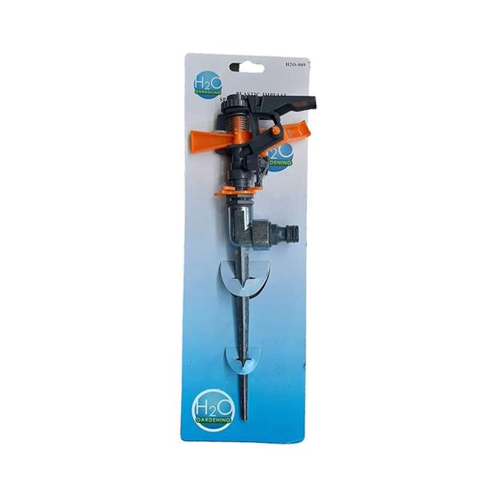 H20 Garden Sprinkler Impulse Durable Plastic Head On Spike Adjustable