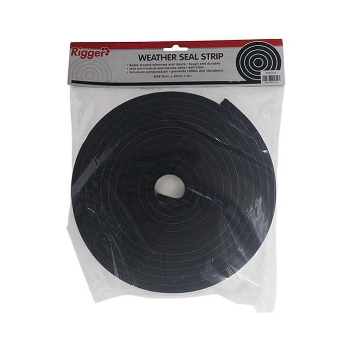 Weather Seal Tape 8mm x 20mm 5MT Black Foam