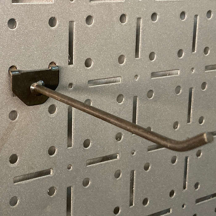 CLIP-FIT Pegboard Galvanized Long Hooks ( Pack of 10 )