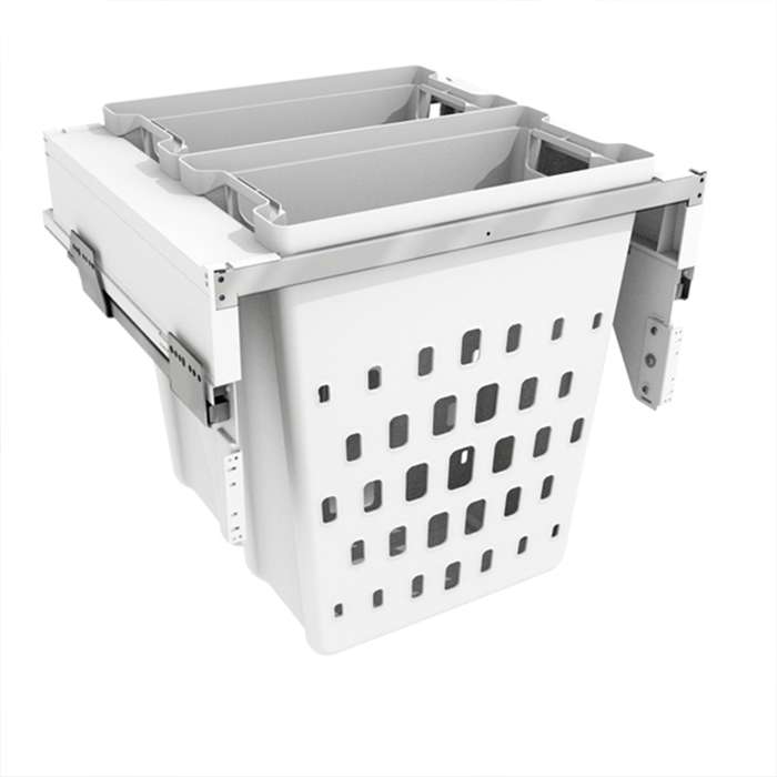 ROCO Pull Out Laundry Bin (600mm Base) White 80 Litre