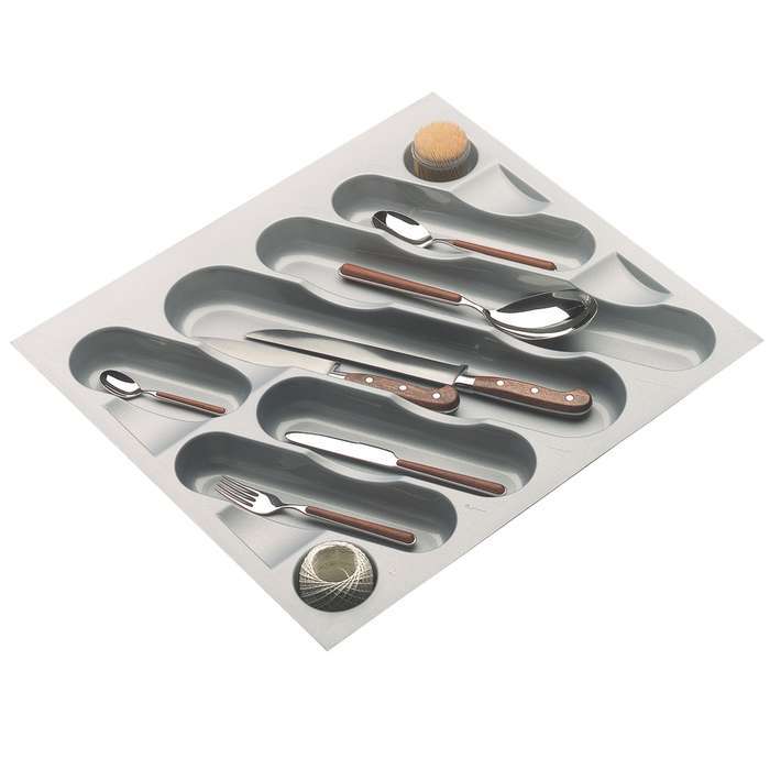 ROCO Cutlery Tray Metallic Grey 400mm Unit