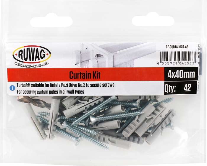 RUWAG  Curtain Installation Kit 4 x 40mm