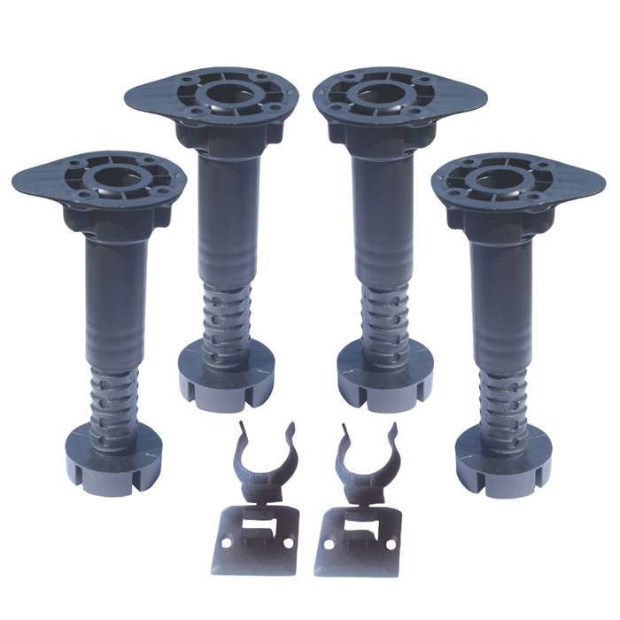ROCO Levelling Adjustable Legs With Clips 130mm - 180mm ( 4 Pack )